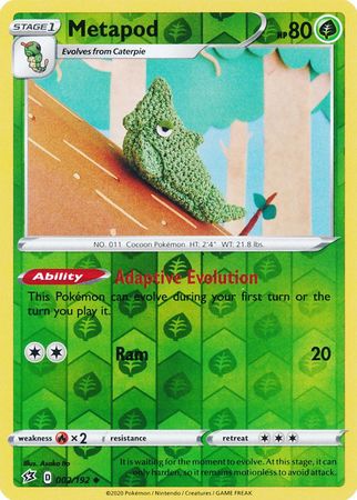 Rebel Clash - 002/192 - Metapod - Reverse Holo