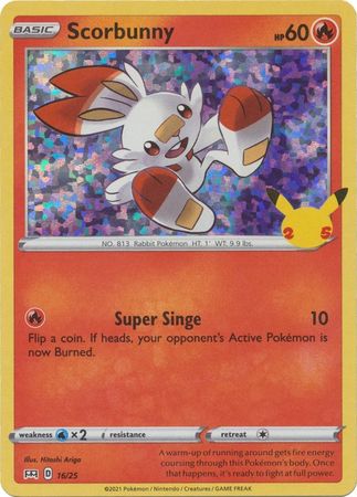 McDonald's 25th Anniversary - 16/25 - Scorbunny - Holo