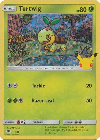 McDonald's 25th Anniversary - 04/25 - Turtwig - Holo