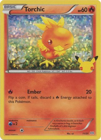 McDonald's 25th Anniversary - 11/25 - Torchic - Holo
