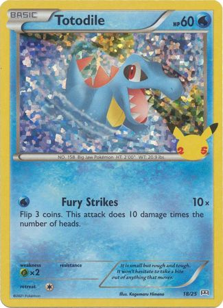 McDonald's 25th Anniversary - 18/25 - Totodile - Holo