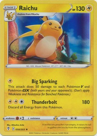 Evolving Skies - 050/203 - Raichu - Holo