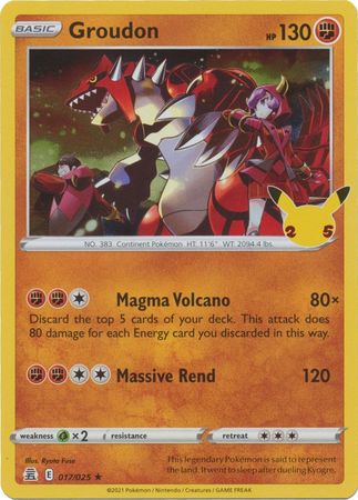 Celebrations - 17/25 - Groudon - Holo