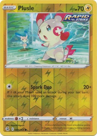 Fusion Strike - 089/264 - Plusle - Reverse Holo