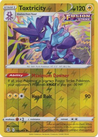 Fusion Strike - 108/264 - Toxtricity - Reverse Holo