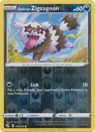 Fusion Strike - 159/264 - Galarian Zigzagoon - Reverse Holo