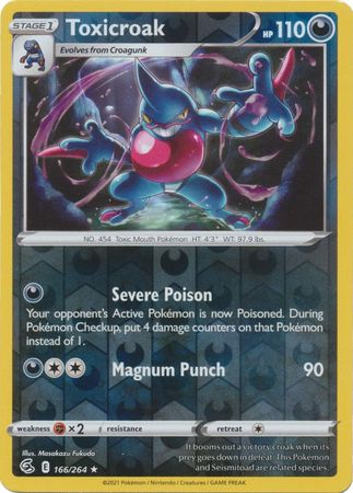 Fusion Strike - 166/264 - Toxicroak - Reverse Holo