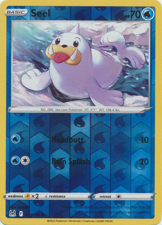 Lost Origin - 033/196 - Seel - Reverse Holo