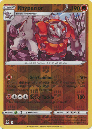 Lost Origin - 091/196 - Rhyperior - Reverse Holo