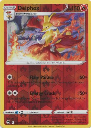 Silver Tempest - 027/195 - Delphox - Reverse Holo