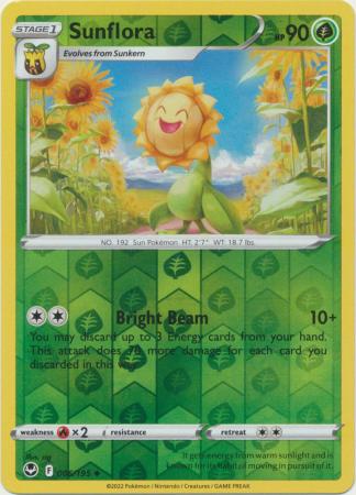 Silver Tempest - 006/195 - Sunflora - Reverse Holo