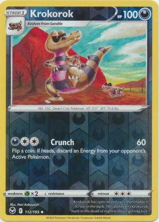 Silver Tempest - 112/195 - Krokorok - Reverse Holo