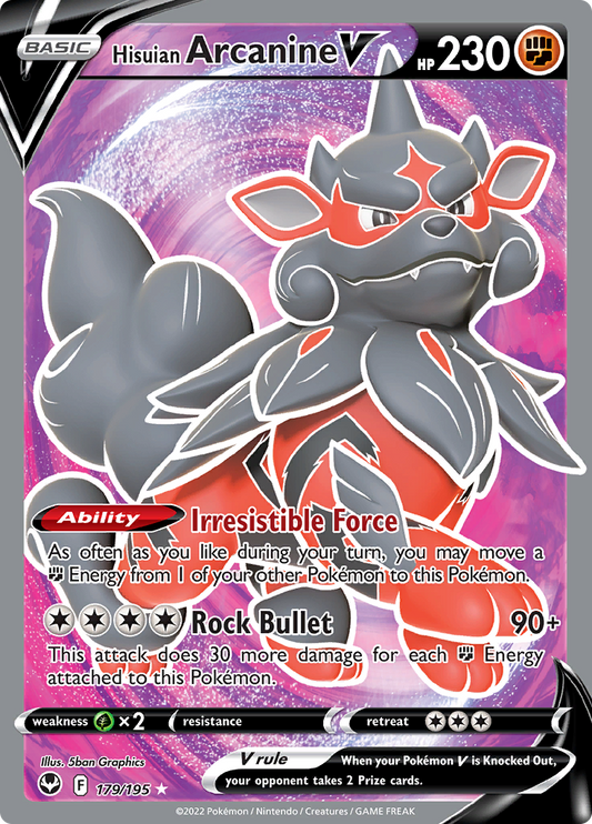 Silver Tempest - 179/195 - Hisuian Arcanine V