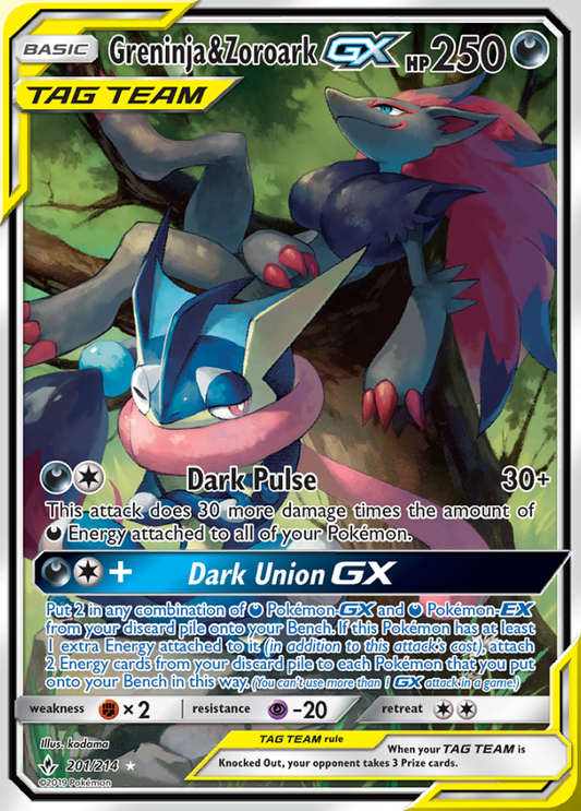 Unbroken Bonds - 201/214 - Greninja & Zoroark GX (Tag Team)