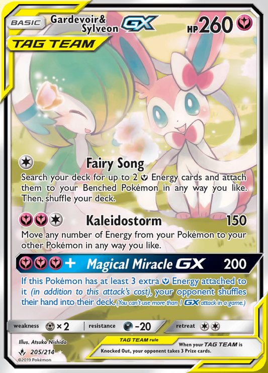 Unbroken Bonds - 205/214 - Gardevoir & Sylveon GX (Tag Team)