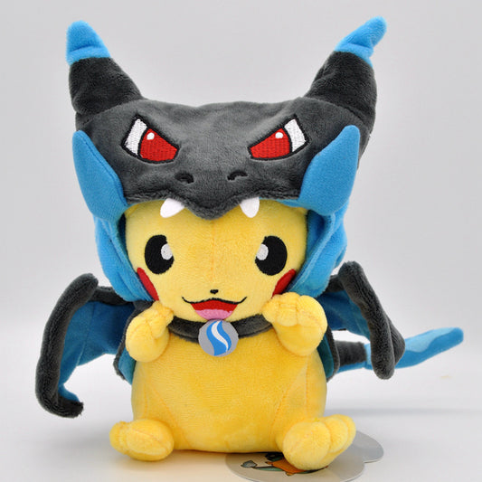 Pikachu Plush Toy with Mega Charizard Cape - 23cm
