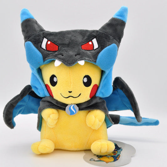 Pikachu Plush Toy with Mega Charizard Cape - 23cm