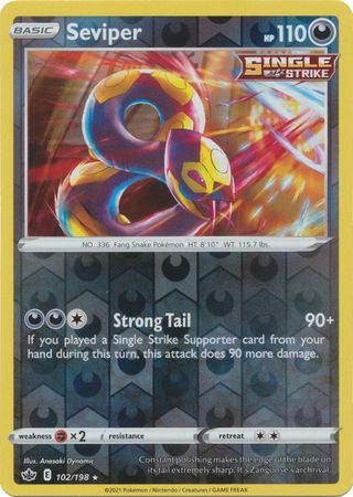 Chilling Reign - 102/198 - Seviper - Reverse Holo