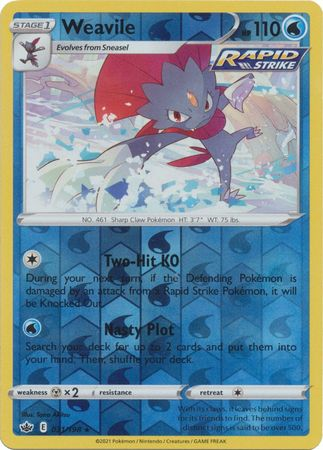 Chilling Reign - 031/198 - Weavile - Reverse Holo