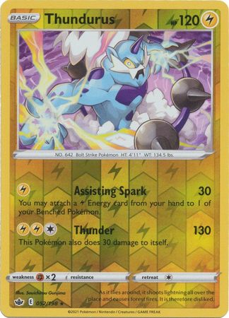 Chilling Reign - 052/198 - Thundurus - Reverse Holo