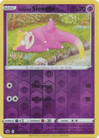 Chilling Reign - 054/198 - Galarian Slowpoke - Reverse Holo