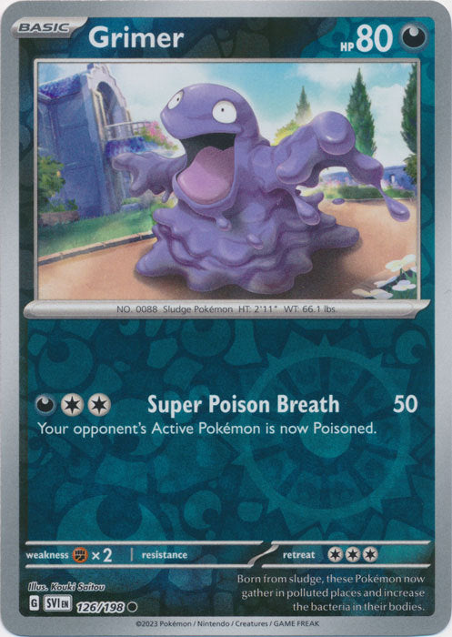 Scarlet & Violet - 126/198 - Grimer - Reverse Holo