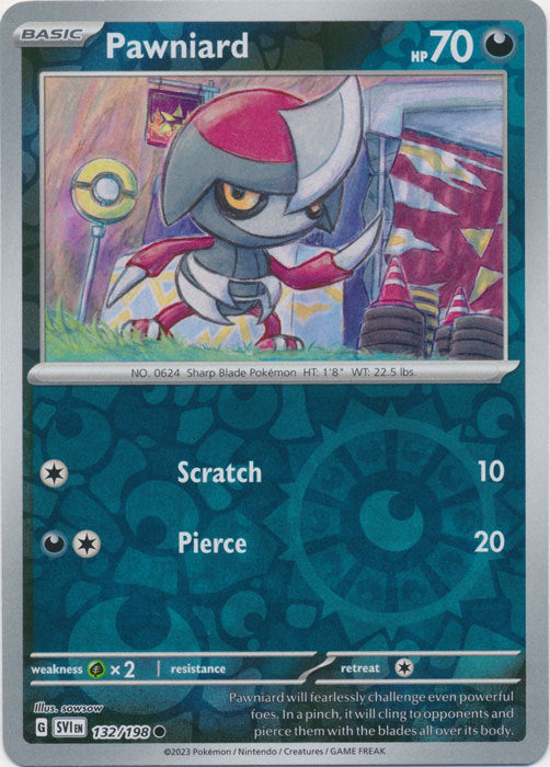 Scarlet & Violet - 132/198 - Pawniard - Reverse Holo