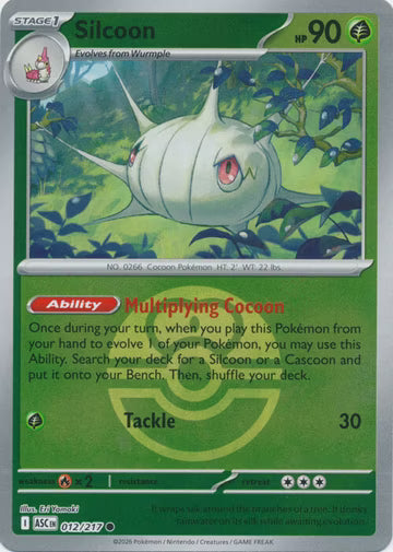 Ascended Heroes - 012/217 - Silcoon - Ball Reverse Holo