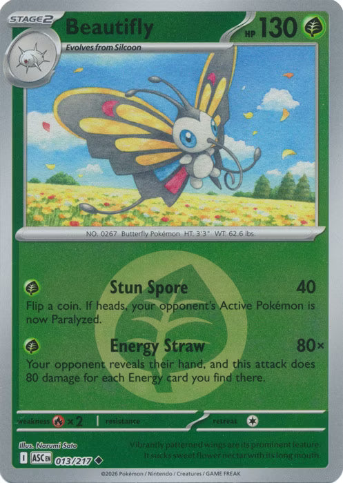Ascended Heroes - 013/217 - Beautifly - Energy Reverse Holo