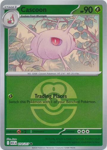 Ascended Heroes - 014/217 - Cascoon - Ball Reverse Holo