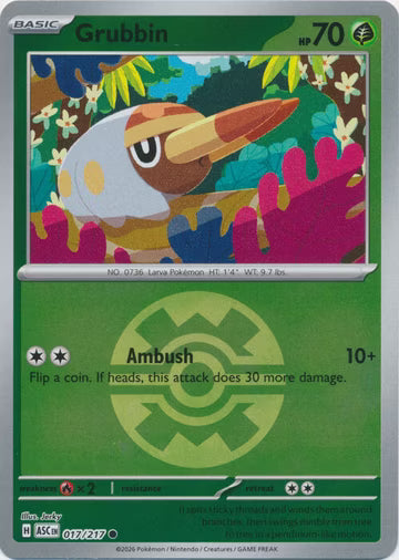 Ascended Heroes - 017/217 - Grubbin - Ball Reverse Holo