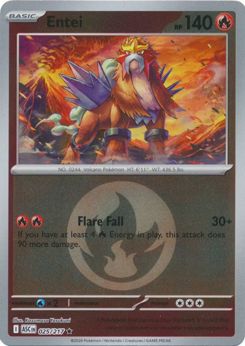 Ascended Heroes - 025/217 - Entei - Energy Reverse Holo