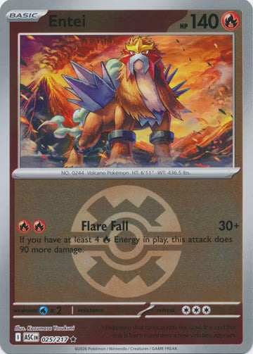 Ascended Heroes - 025/217 - Entei - Ball Reverse Holo