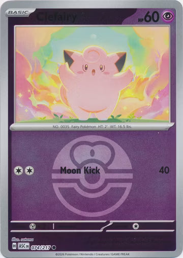 Ascended Heroes - 074/217 - Clefairy - Ball Reverse Holo