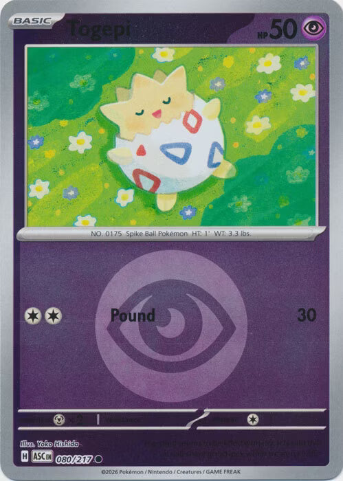 Ascended Heroes - 080/217 - Togepi - Energy Reverse Holo