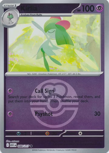 Ascended Heroes - 088/217 - Kirlia - Ball Reverse Holo