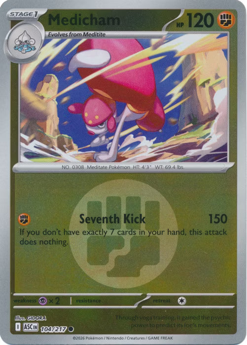 Ascended Heroes - 104/217 - Medicham - Energy Reverse Holo