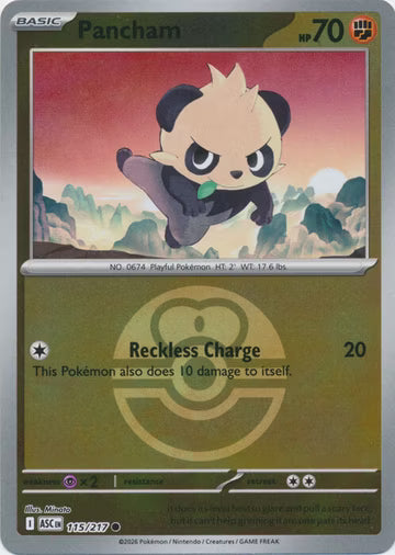 Ascended Heroes - 115/217 - Pancham - Ball Reverse Holo