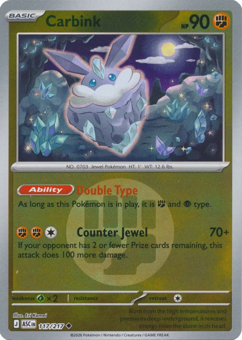 Ascended Heroes - 117/217 - Carbink - Energy Reverse Holo