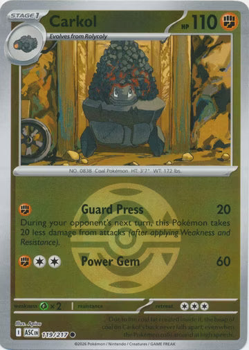 Ascended Heroes - 119/217 - Carkol - Ball Reverse Holo