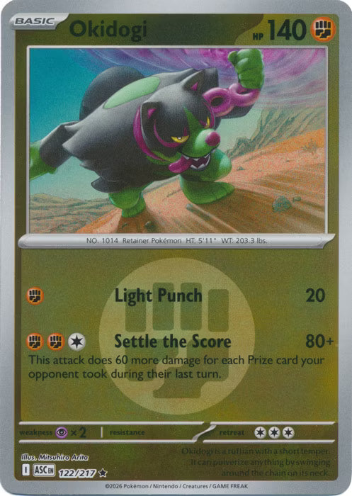 Ascended Heroes - 122/217 - Okidogi - Energy Reverse Holo