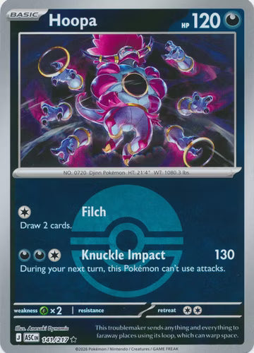 Ascended Heroes - 141/217 - Hoopa - Ball Reverse Holo