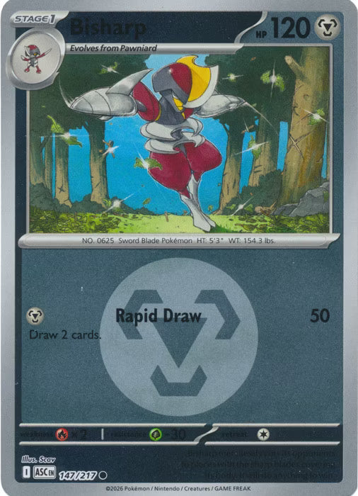 Ascended Heroes - 147/217 - Bisharp - Energy Reverse Holo