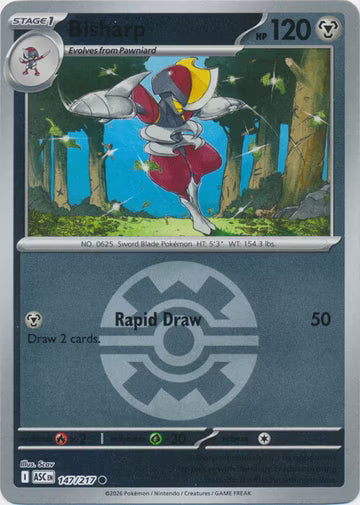Ascended Heroes - 147/217 - Bisharp - Ball Reverse Holo