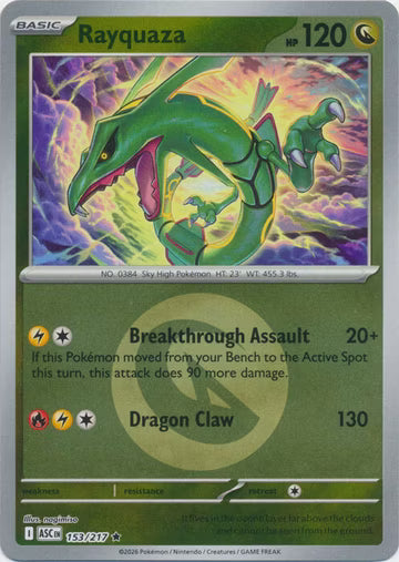 Ascended Heroes - 153/217 - Rayquaza - Energy Reverse Holo