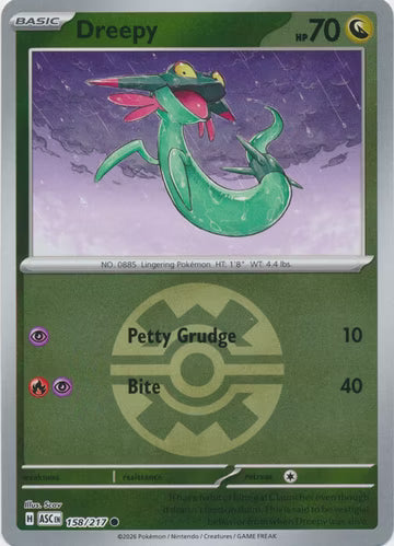 Ascended Heroes - 158/217 - Dreepy - Ball Reverse Holo