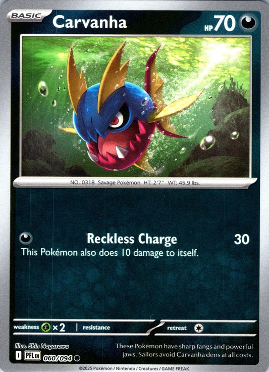 Phantasmal Flames - 060/094 - Carvanha - Reverse Holo