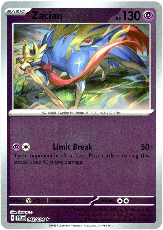 Phantasmal Flames - 045/094 - Zacian - Reverse Holo