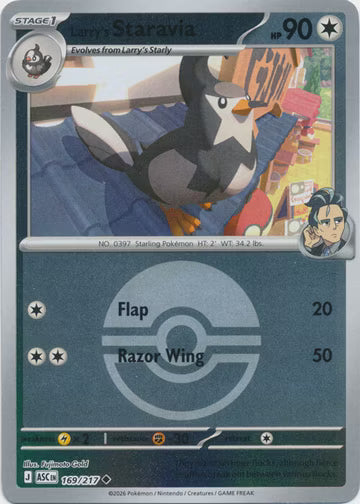 Ascended Heroes - 169/217 - Larry's Staravia - Ball Reverse Holo