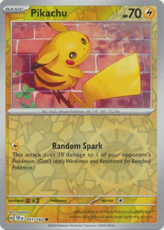 Temporal Forces - 051/162 - Pikachu - Reverse Holo